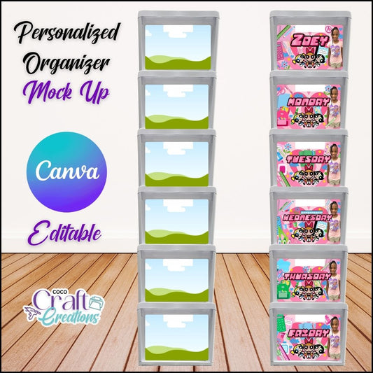 Personalized Organizer Mock Up| CANVA Drag & Drop