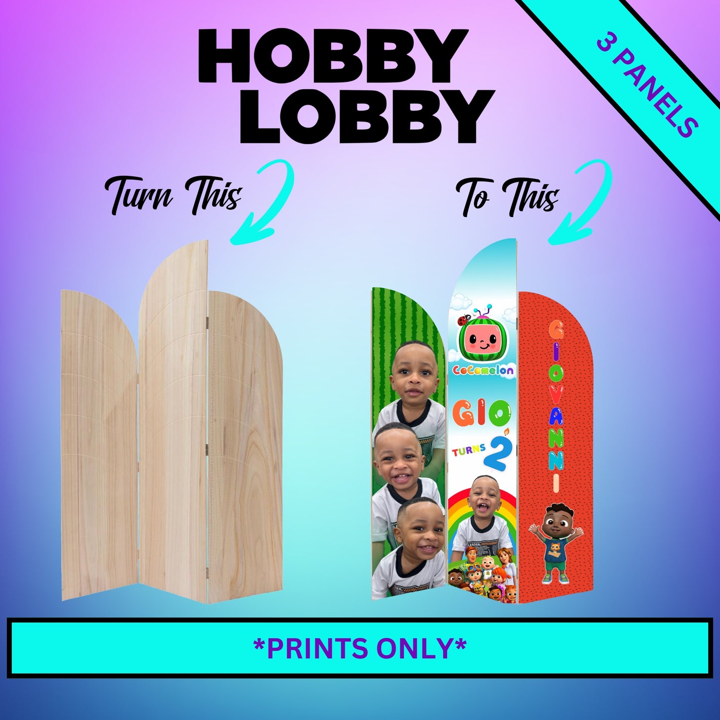 Hobby Lobby 3 Panels > Prints Only > Matte or Glossy Vinyl